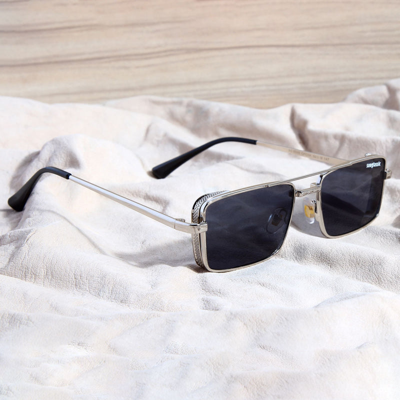 Men's Shiny Plastic Rectangle Sunglasses - Original Use™ Black : Target